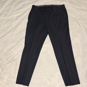 Calvin Klein Men's Slim-Fit Wool-Blend Stretch Suit Pants - Navy Blue